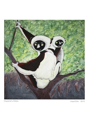Lemur print - Coquerel’s Sifaka